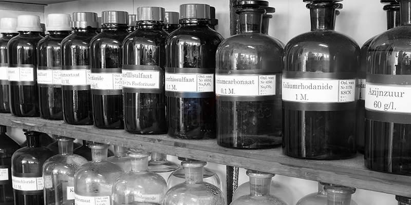 lab pack waste hazardous chemicals in a college lab